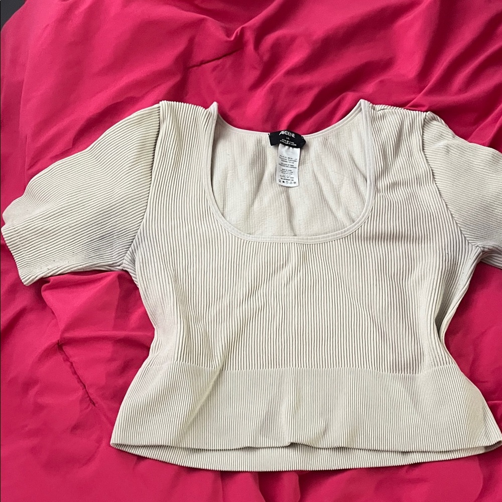 Ardene Cream Striped Blouse